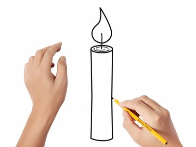 Cómo dibujar una vela #2 | Dibujos sencillos ????️