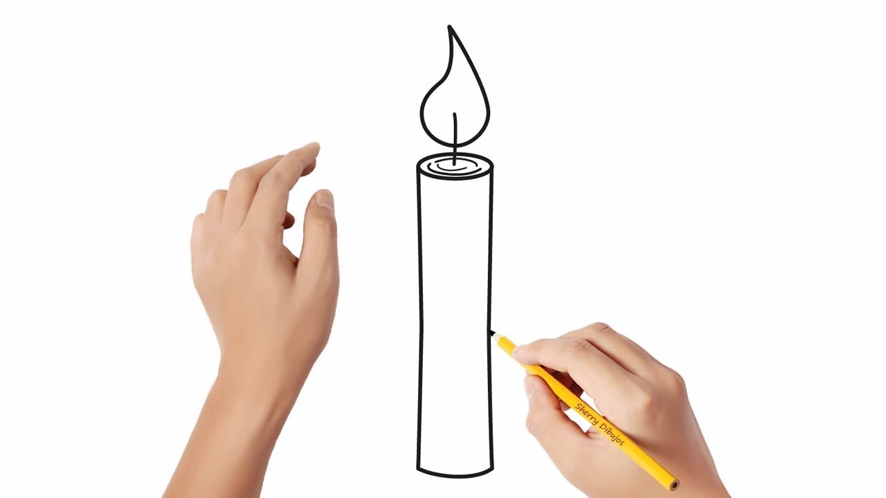 Cómo dibujar una vela #2 | Dibujos sencillos ????️