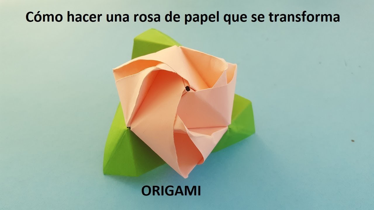 Cubo ✨ MÁGICO de papel | Se TRANSFORMA en ROSA ???? | Origami PASO A PASO