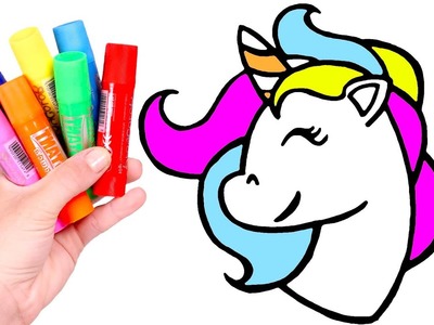 Dibuja y Colorea un Unicornio???????? Vídeos para niños
