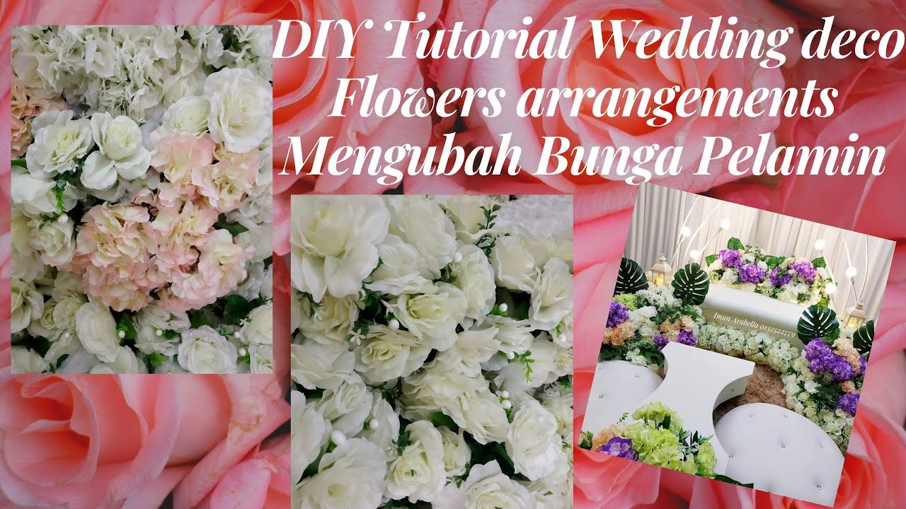 DIY  Cara mengubah Bunga pelamin. Wedding decor flowers arrangement. #pelamin #diy #weddingdecor