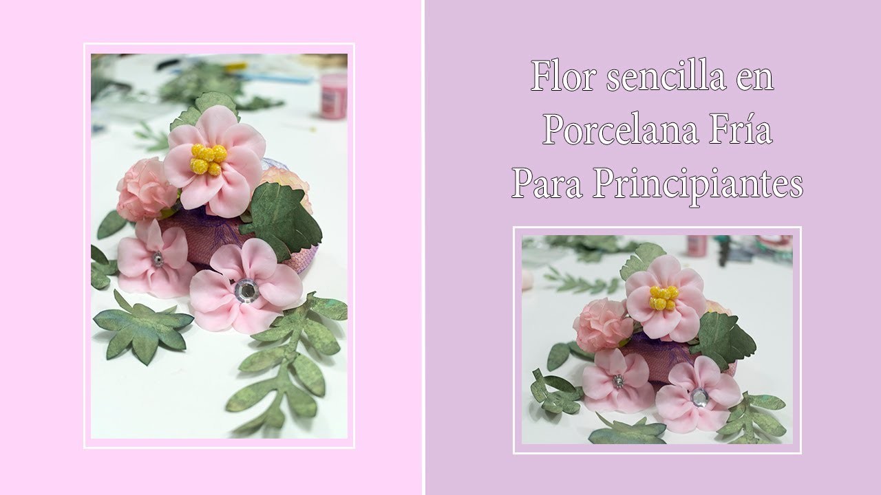 Flor sencilla en Porcelana Fría (para principiantes) - DIY - elarcademeyde