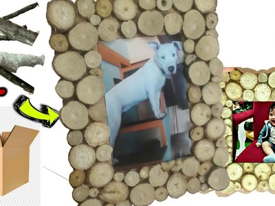 ♻️PORTARETRATOS DE CARTÓN Y MADERA.Marcos para foto.MANUALIDADES#CARDBOARD#DIY #CARTÓN