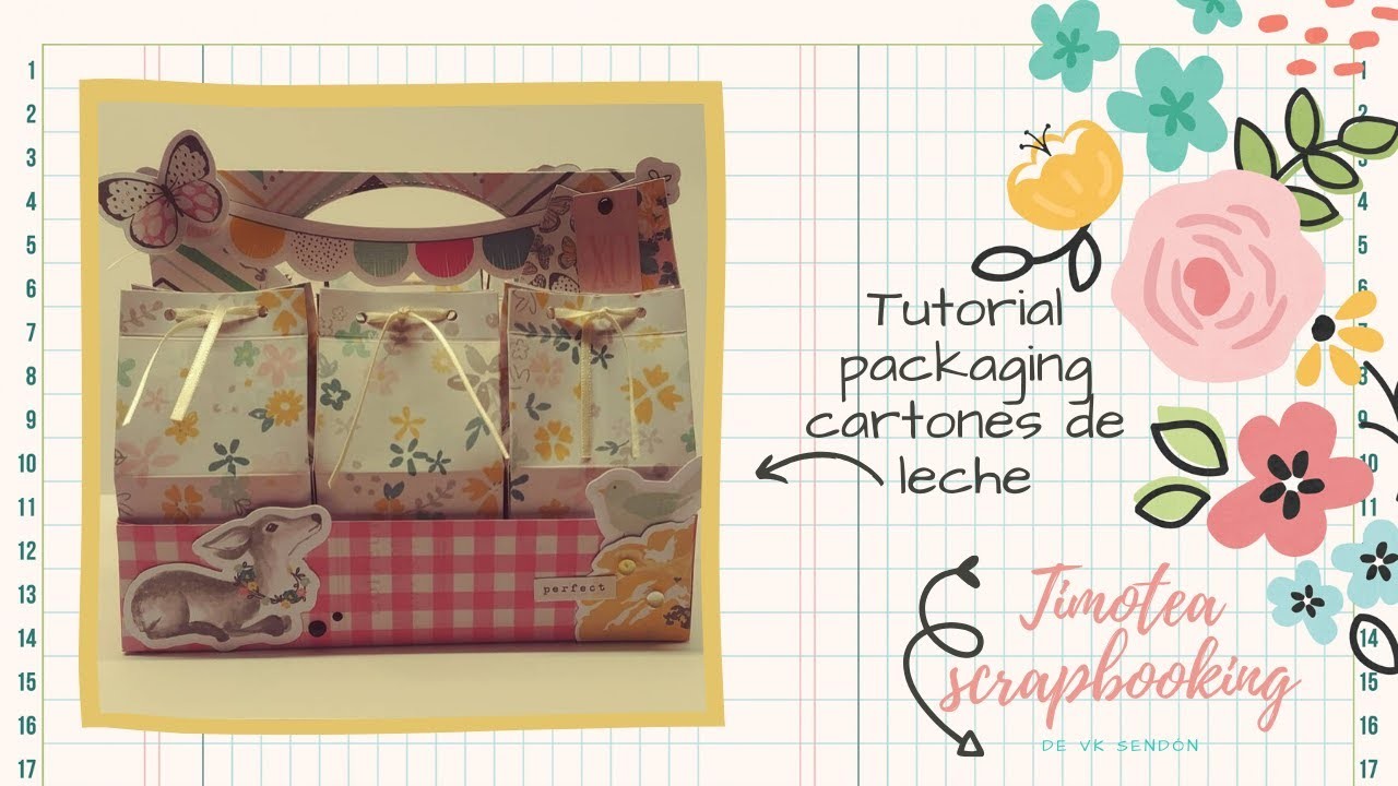 Tutorial scrapbooking - cajitas carton de leche - souvenir