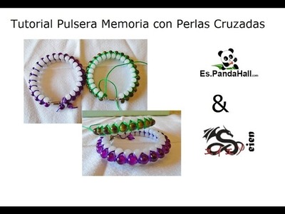 Tutorial Pulsera memoria con perlas cruzadas Es.PandaHall.com