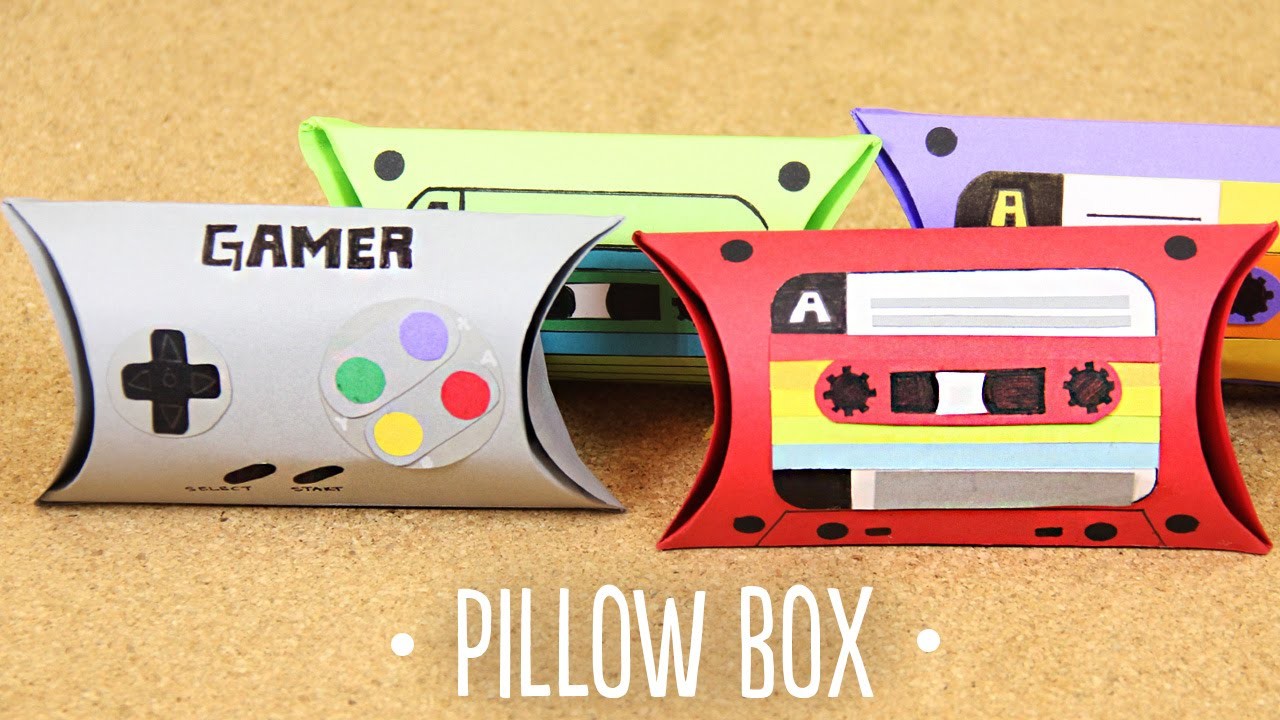 Pillow box. mini cajita geek - detalle express San Valentín