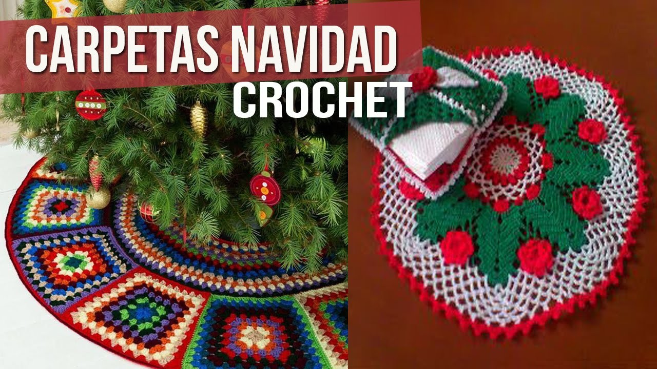 Carpetas de Navidad para mesa - Tejidas a Crochet ( diseños e ideas )