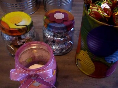 Manualidades con latas y frascos de vidrio :)