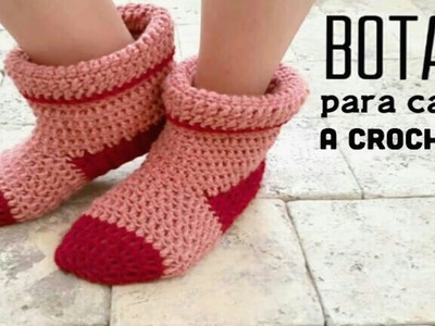 Botas para Casa a Crochet - PASO A PASO
