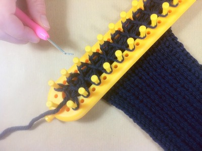 Cómo tejer una bufanda básica con telar rectangular en punto jersey