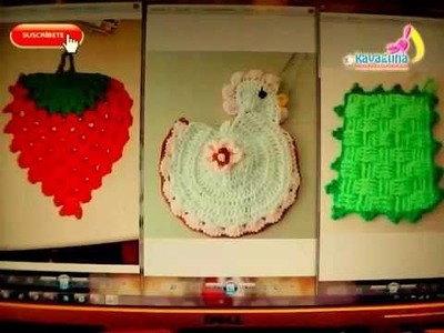 DIY 3 adornos para la cocina tejidos a crochet