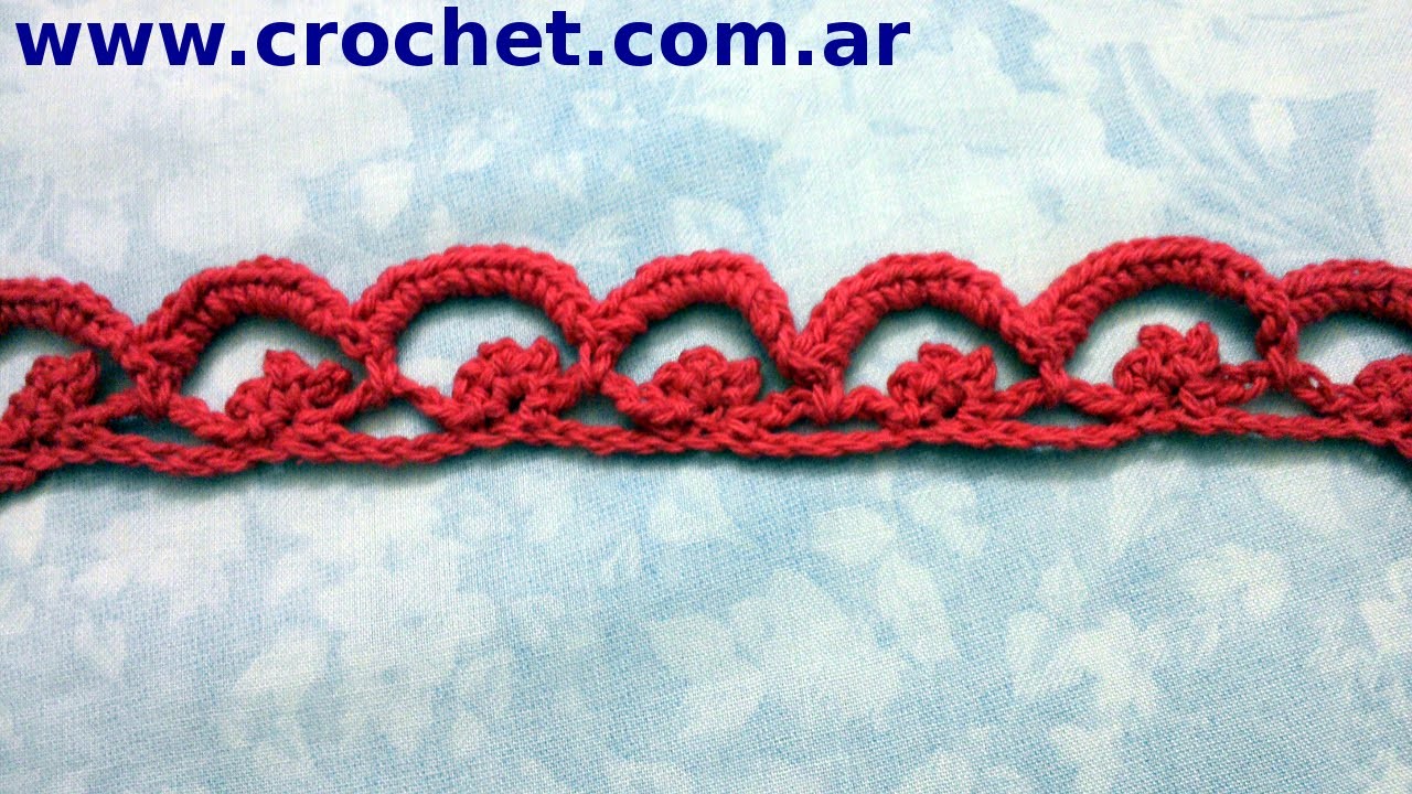 Puntilla N° 26 en tejido crochet tutorial paso a paso.