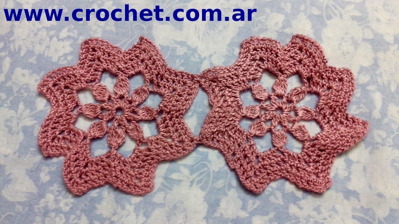 Unión Motivo N° 4 en tejido crochet tutorial paso a paso.