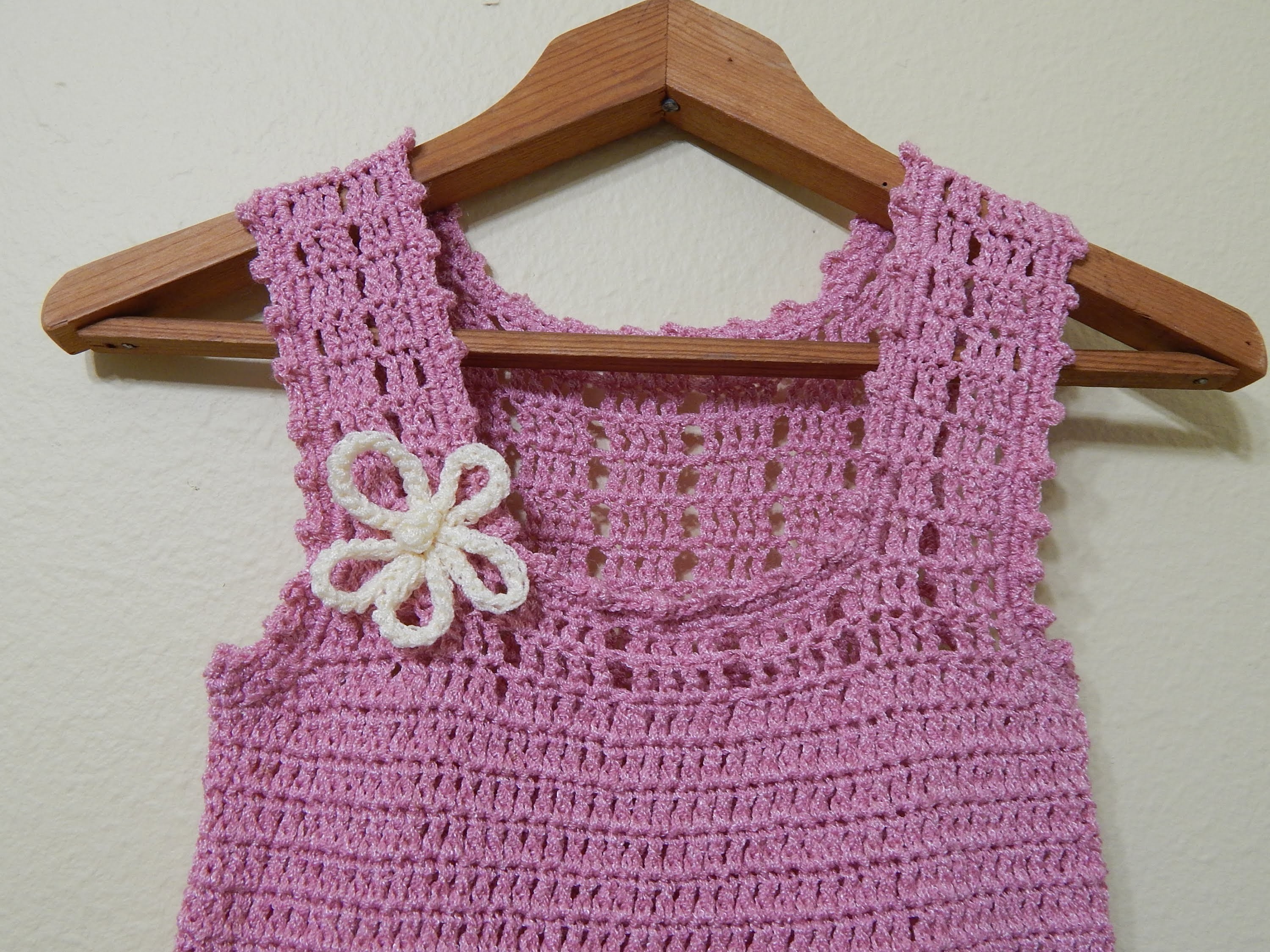 Vestido para niña Crochet parte 2 de 3