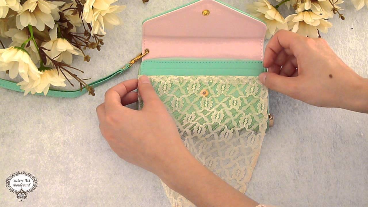 DIY Customized Lace Clutch No Sew. Customizar clutch, forrar bolso