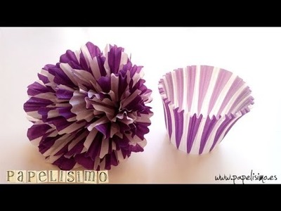Flor de papel cupcake --- Cupcake paper flower