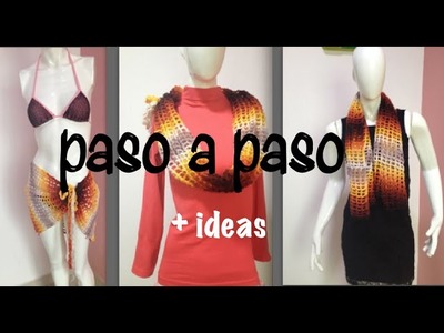 Pareo Capa Blusa Multi usos Tejido Fácil #Ganchillo, Easy #Crochet Layer Up, Blouse and more DIY
