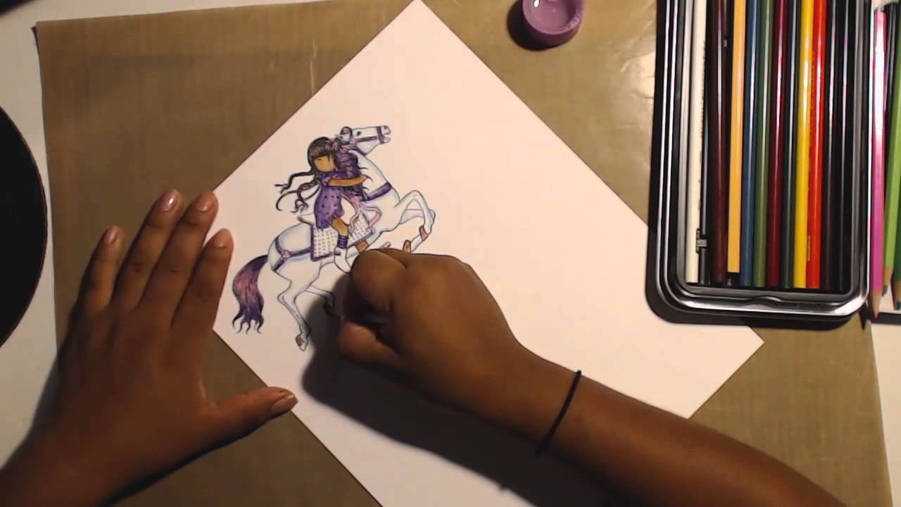 Pintando con lapices de color