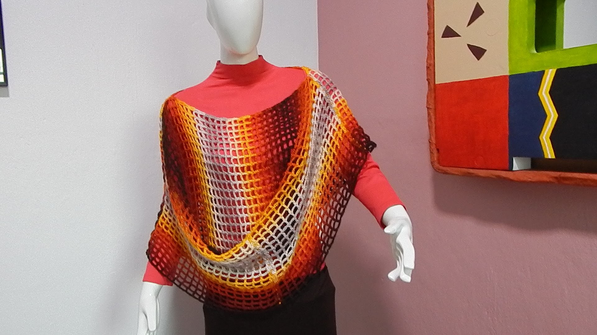 Tejido Fácil Multiusos con 2 Rectángulos #Ganchillo #Crochet Easy Cape Blouse lay out #DIY