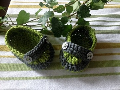 Zapatitos estilo mocasín en crochet - Instrucción zapatitos de BerlinCrochet - Parte2, Lados