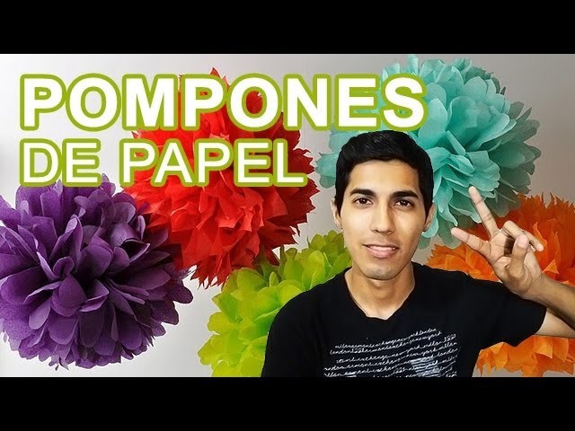 Cómo hacer Pompones de Papel de China. Tissue Paper Pom Poms