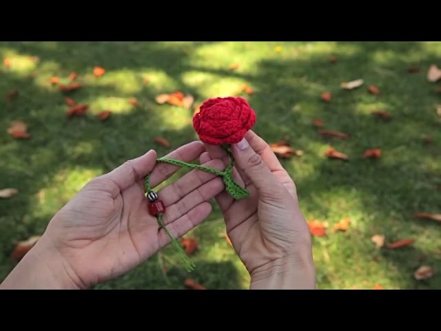 Cómo hacer una flor marcapáginas de ganchillo