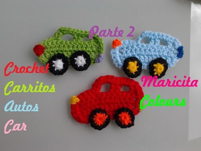 Crochet Tutorial Carrito.Coche "Toñito" (Parte 2) - Car - Häkeln Applikation Auto