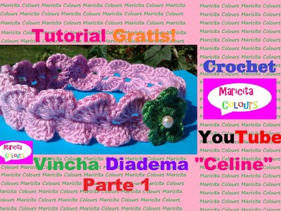 Crochet Tutorial Vincha Bebe Diadema Banda "Celine" (Parte 1) Subtitles  English
