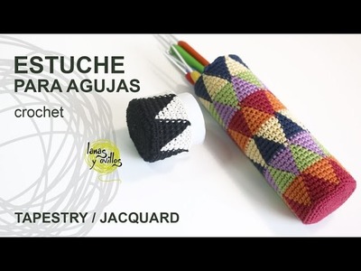 Tutorial Estuche Porta Agujas Tapestry o Jaquard Crochet o Ganchillo