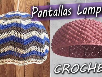 Pantallas Para Lamparas - Tejidas a Crochet ( Ideas e Imagenes )