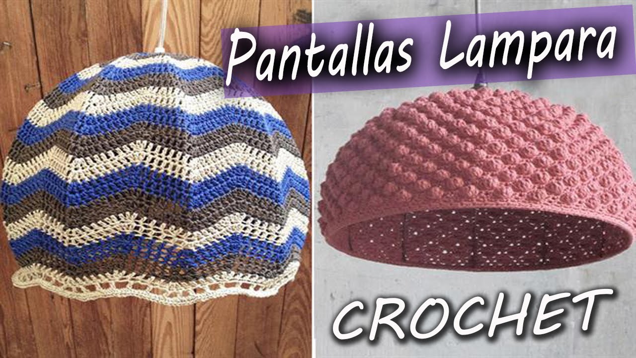 Pantallas Para Lamparas - Tejidas a Crochet ( Ideas e Imagenes )