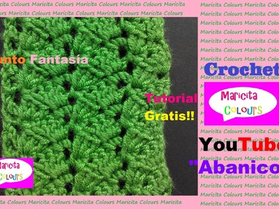 Crochet Tutorial "Abanico"  Punto Fantasía por Maricita Colours