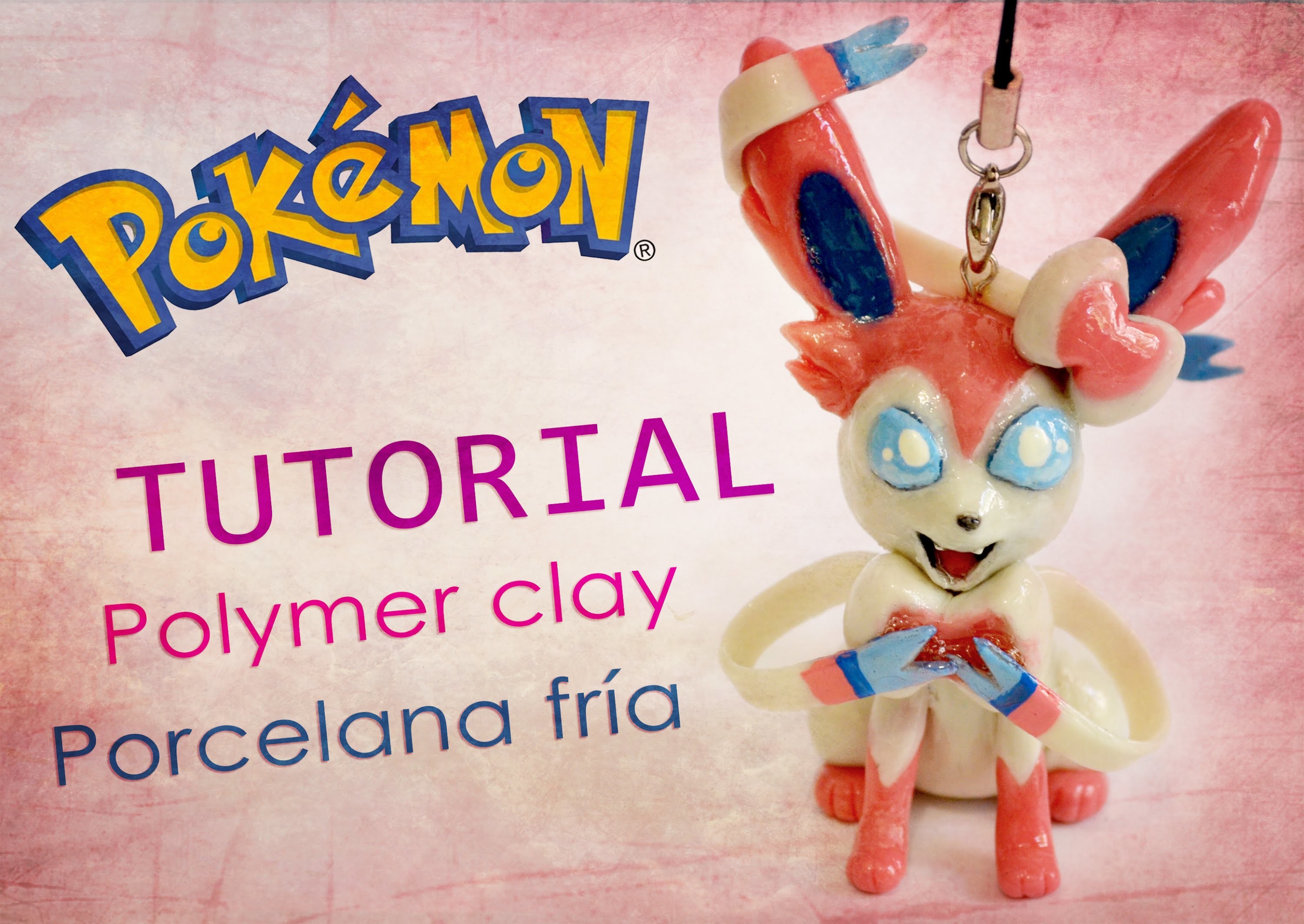 DIY Pokémon - tutorial Sylveon polymer clay - porcelana fría - plasticine