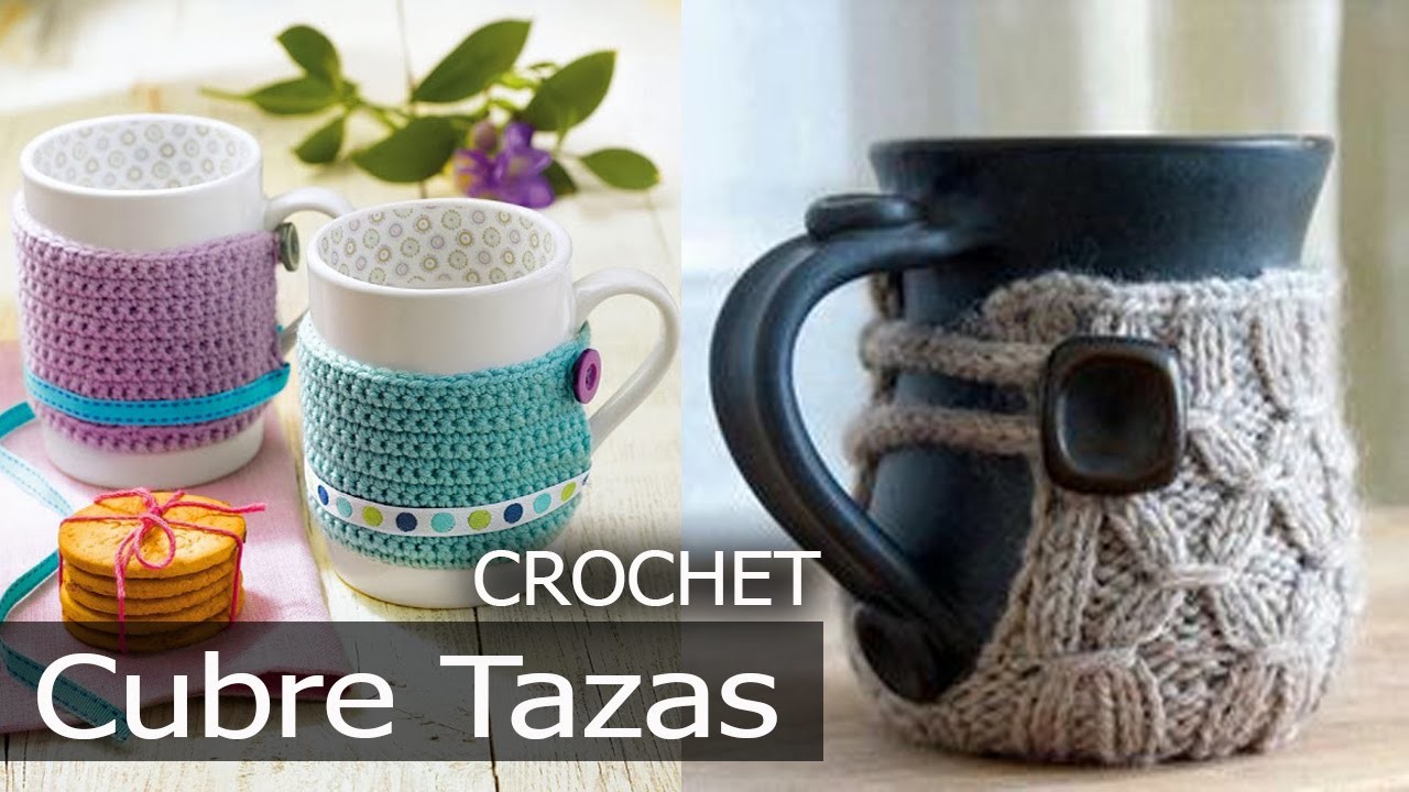 Fundas Cubre Tazas - Tejidas a Crochet ( imagenes Diseños e Ideas )