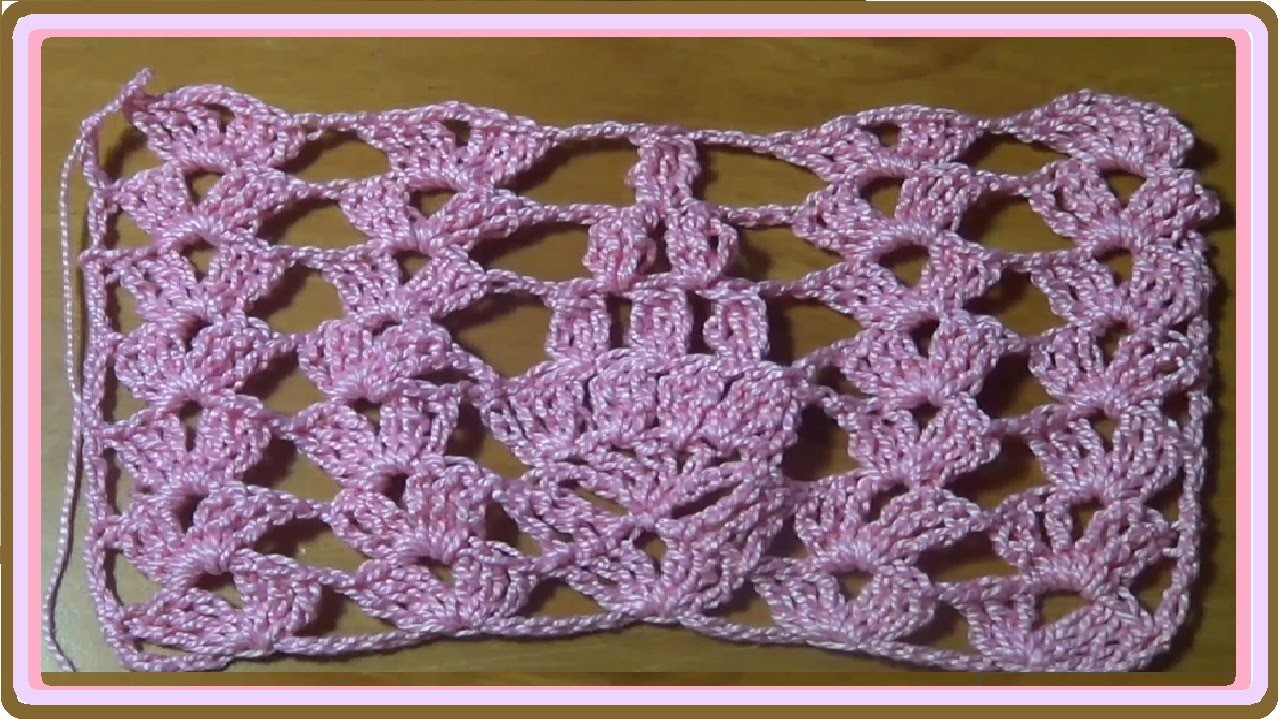Muestra a crochet rosa