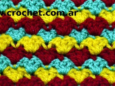 Punto Fantasía N° 40 en tejido crochet tutorial paso a paso.