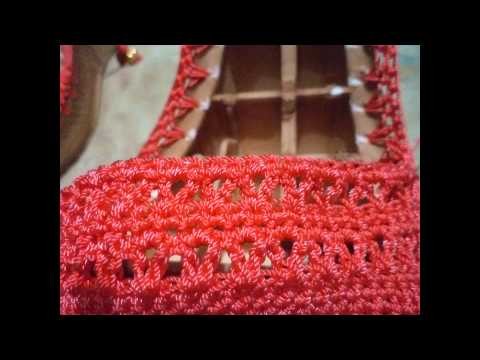 Sandalia tejida a crochet