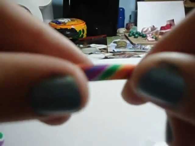 Tutorial piruleta arco iris fimo. polymer clay rainbow lollipop. lecca lecca arcobaleno in fimo