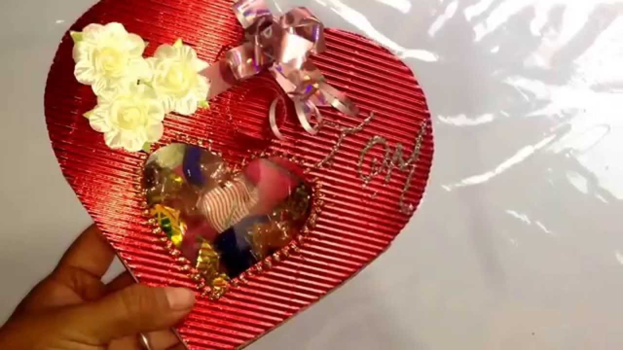 DIY Corazón de papel con Chocolates san Valentín, día Madres Paper heart with chocolate mothers day