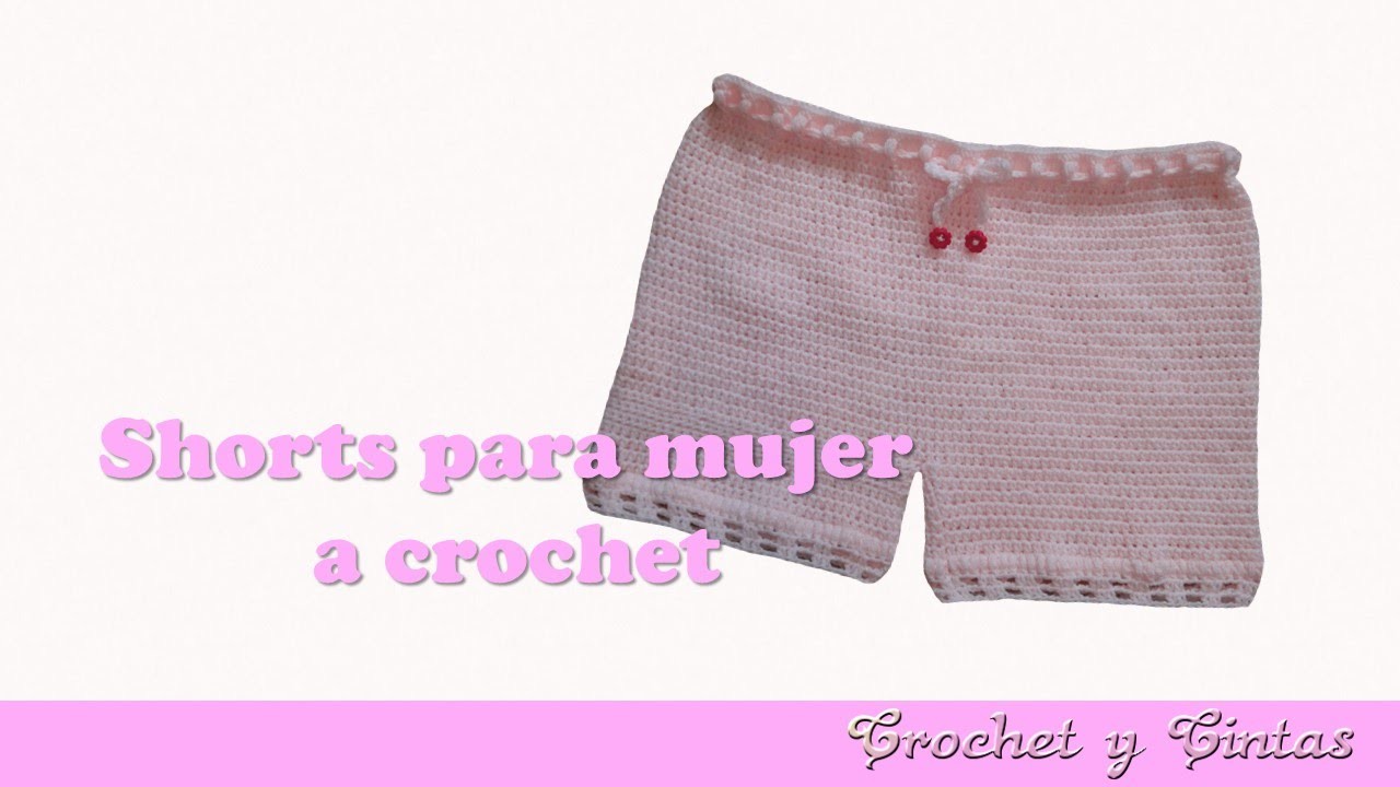 Pantalón corto – Bermuda – shorts para mujer tejido a crochet