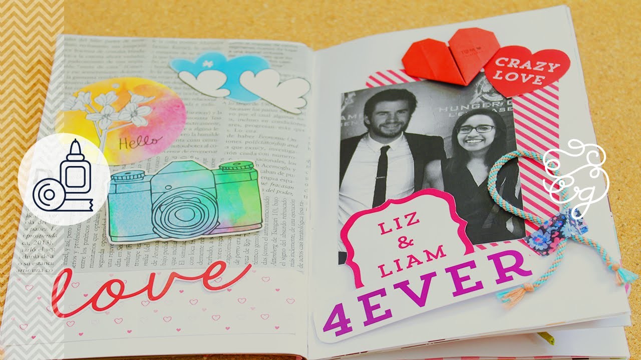 Smash book - Liz y Liam. scrapbook de enamorados