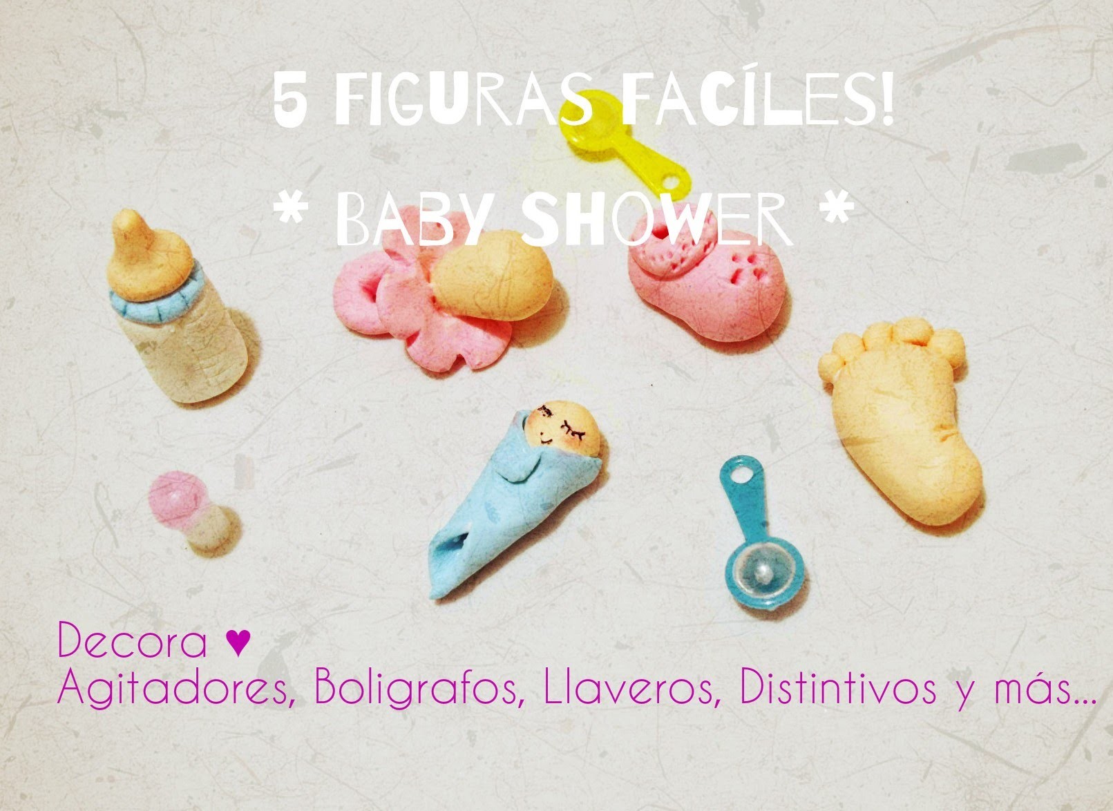 5 Figuras Faciles para Decoracion en Baby shower Principiantes. Cold porcelain baby