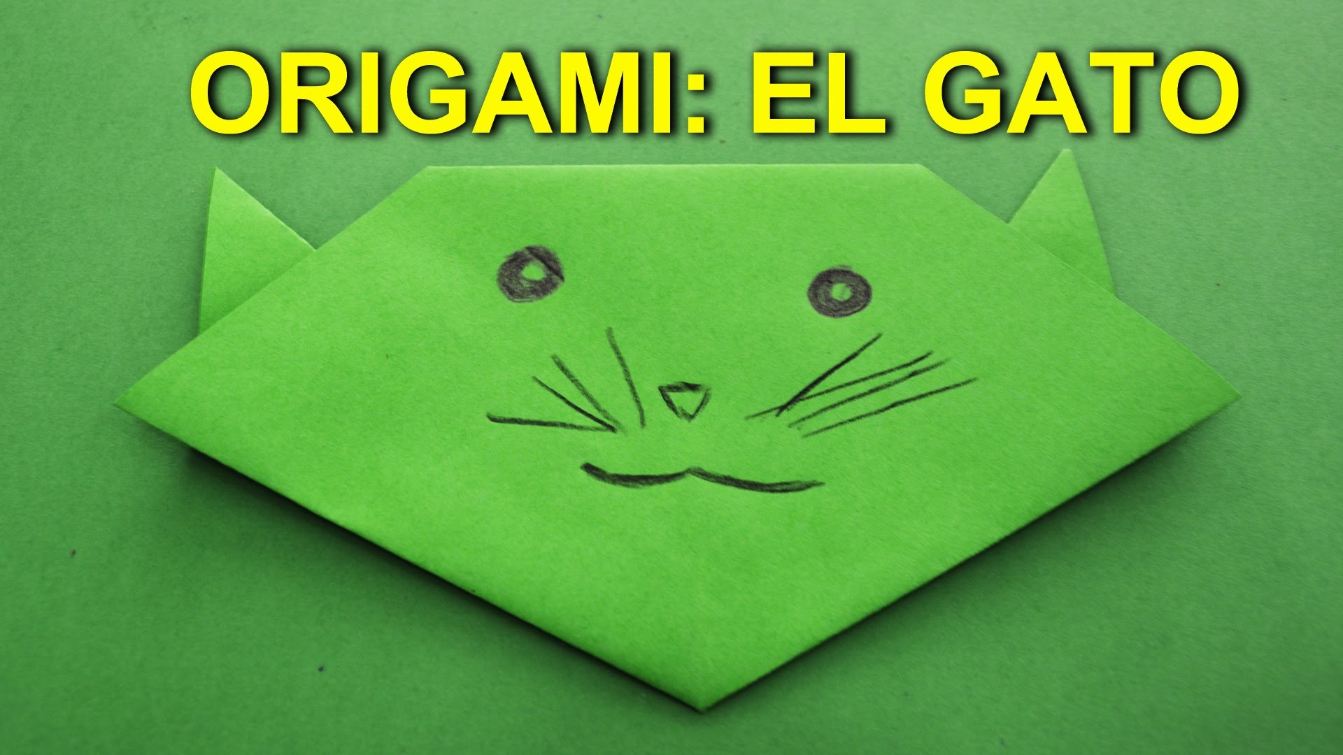 Manualidades de Papel, Origami Facil de Papel para Niños: El Gato
