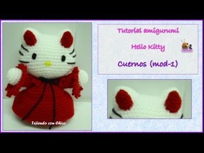 Tutorial amigurumi Hello Kitty - Cuerno (mod-1)