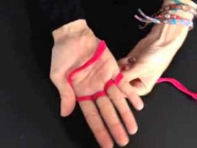 Tutorial II. cómo tejer una pulsera de trapillo con dos dedos