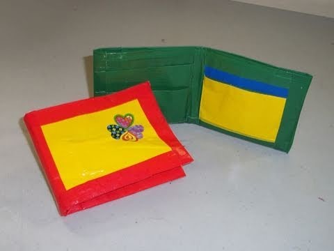 Cómo hacer billeteras con cinta adhesiva (pedido de 53ivette)