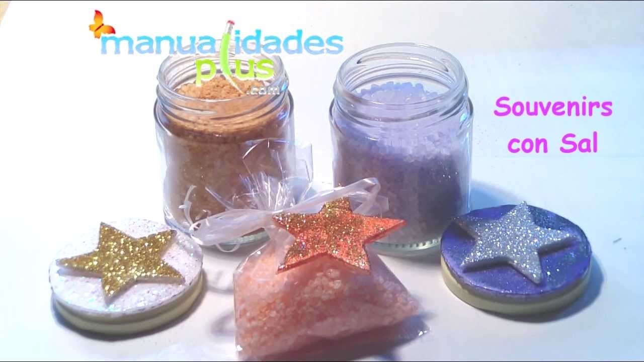 Manualidades con reciclaje y Cómo colorear sal