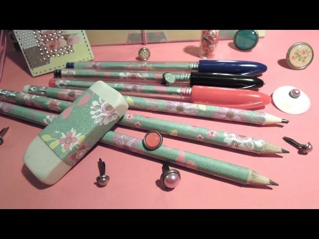 Manualidades para la vuelta al cole: Cómo decorar lápices y bolígrafos. TUTORIAL