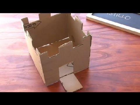 Cómo construir un castillo de caja de cartón : Manualidades para niños