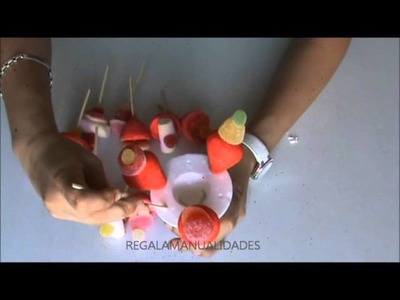 Cómo hacer un ramo de golosinas (How to do make a candy bouquet)
